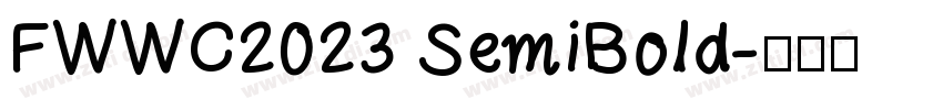 FWWC2023 SemiBold字体转换